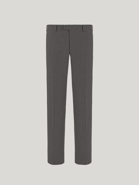 Canali GRAY CANALI TRAVEL WOOL CANVAS REGULAR-FIT PANTS