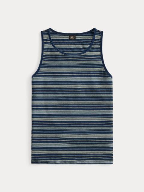 RRL by Ralph Lauren Indigo Striped Jacquard Tank