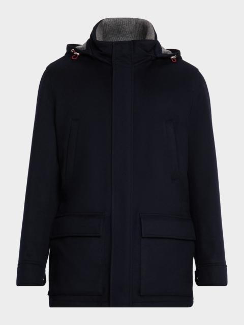 Brunello Cucinelli Men's Cashmere Hooded Coat