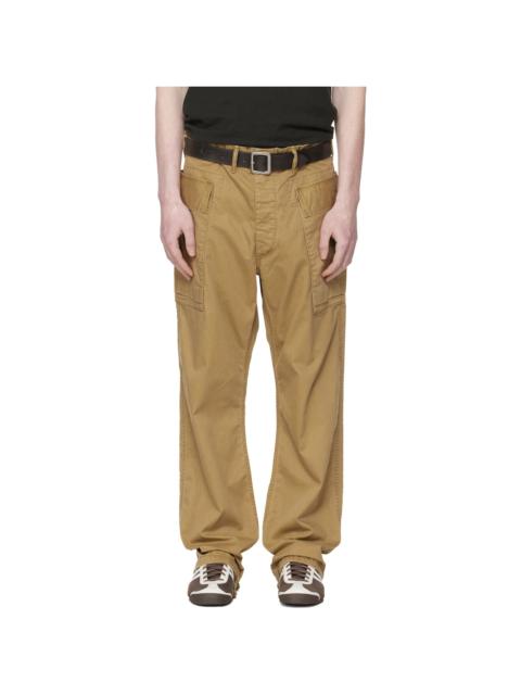 RRL by Ralph Lauren Tan Herringbone Twill Cargo Pants