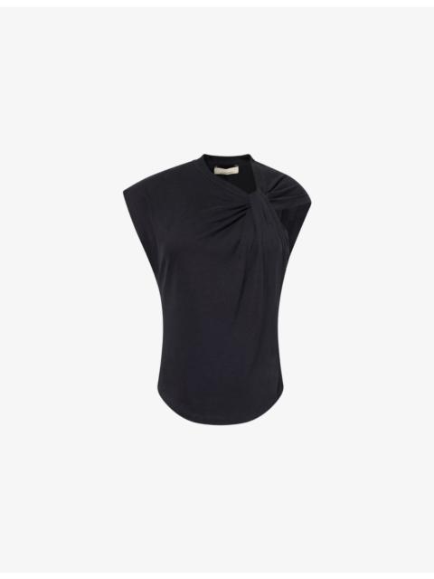 Isabel Marant Étoile Nayda Asymmetrical Cotton-Jersey T-Shirt