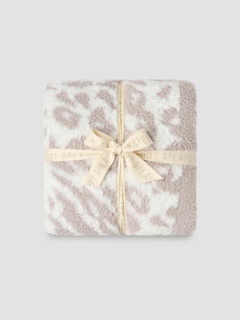 Barefoot Dreams CozyChic Lush Knit Leopard-Print Throw - Cream Sandstone