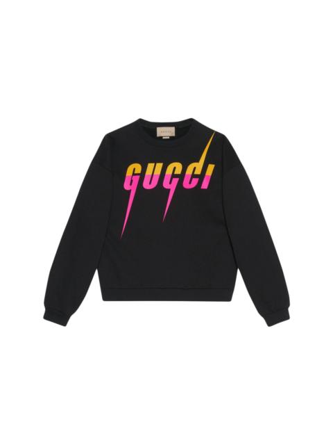 GUCCI Blade logo-print cotton sweatshirt