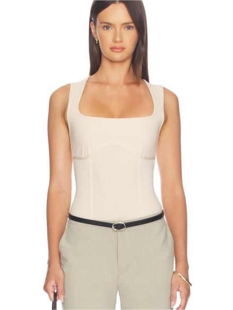 Fleur du Mal Organic Cotton Scoop Neck Bodysuit