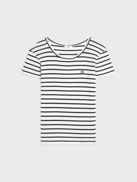 CELINE t-shirt IN striped silk jersey