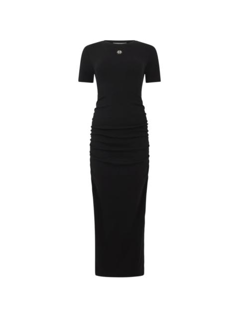 PHILIPP PLEIN logo-patch maxi dress