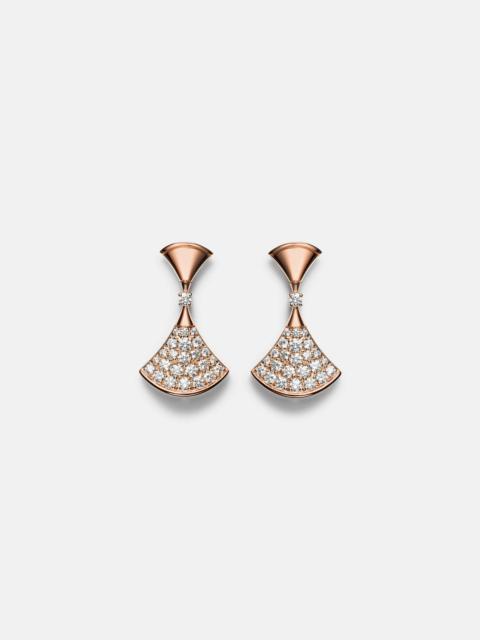 BVLGARI Divas' Dream 18kt rose gold earrings with diamonds
