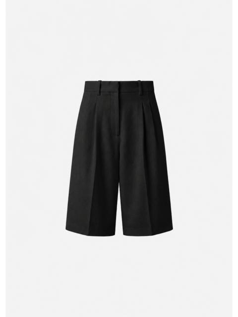 The Frankie Shop Jag Pleated Bermuda Shorts - Black