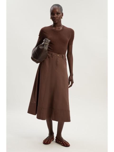 KAREN MILLEN Denim 5 Pocket Midi Skirt