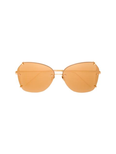 LINDA FARROW geometric-frame sunglasses