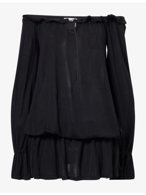 AYA MUSE Cryo Off-Shoulder Woven Mini Dress