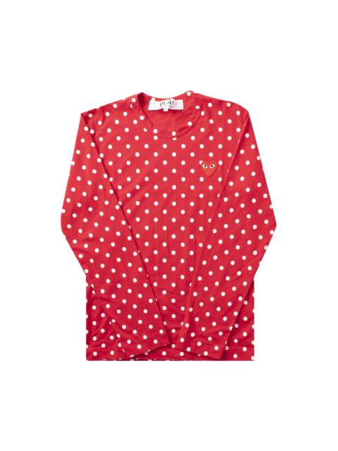 Comme des Garçons PLAY Polka Dot Heart Logo Long-Sleeve T-Shirt 'Red/White'