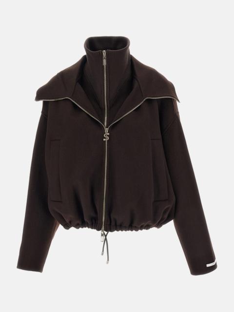 Sportmax WOOL BOMBER WITH CONFIDENTIAL NECKLINE