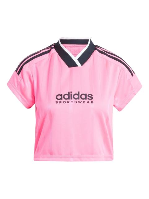 adidas (WMNS) adidas Tiro 여름 크롭 저지 아시아 Sizing '핑크 블랙' IS0727