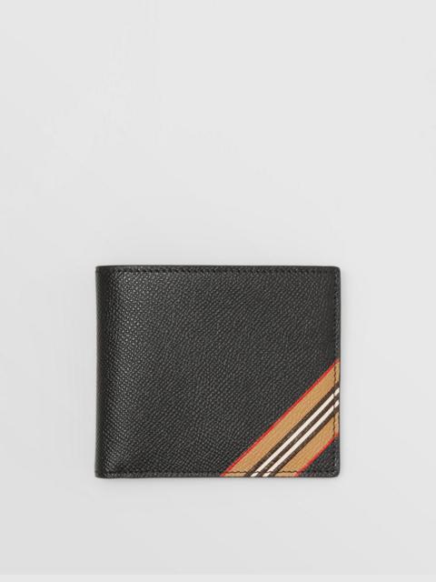 Burberry Icon Stripe Print Leather International Bifold Wallet