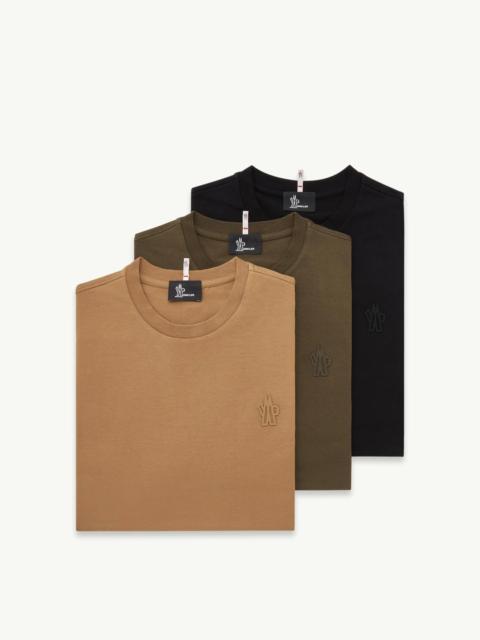 Moncler Grenoble Logo Patch Cotton Blend T-Shirt (Three Pack)
