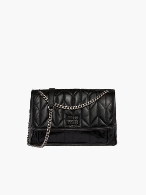 Miu Miu Shiny leather shoulder bag