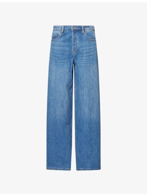 GOOD AMERICAN High-Rise Wide-Leg Denim Jeans