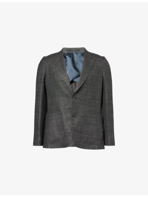 Paul Smith Check-Print Single-Breasted Wool Blazer