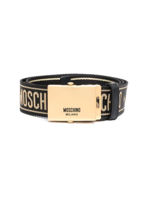 Moschino grosgrain logo belt