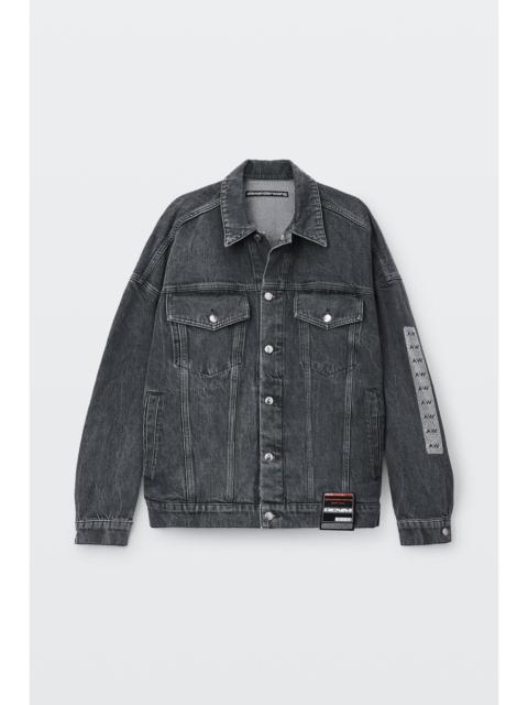 Alexander Wang oversized trucker jacket with graphic detail