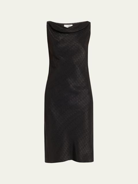 Maison Margiela Jacquard Cowl-Neck Midi Dress