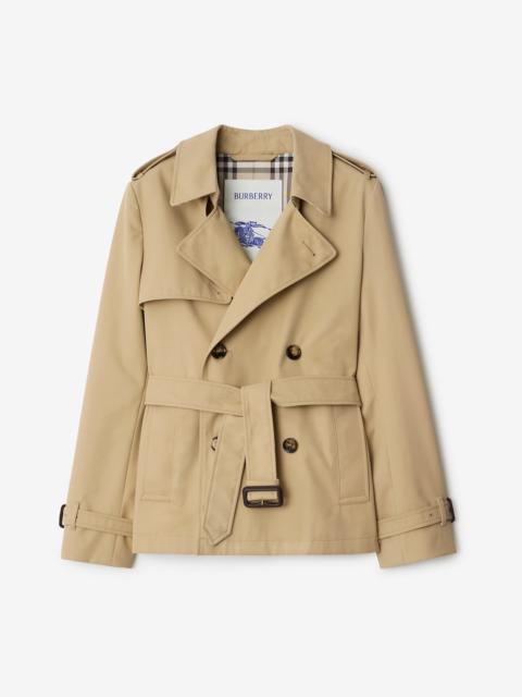 Burberry Cotton Blend Trench Jacket