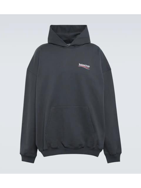BALENCIAGA Large Fit logo-print hoodie