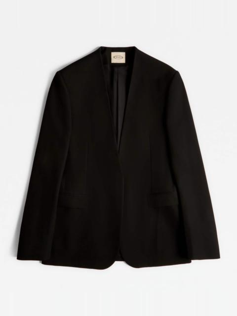 Tod's BLAZER IN WOOL - BLACK