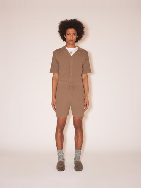Nanushka MAULIK - Viscose rib relaxed shorts - Fossil brown