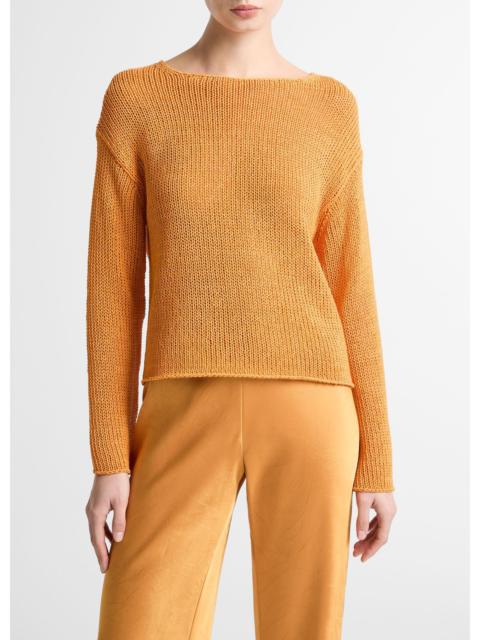Vince Italian Coated Cotton-Blend Sweater