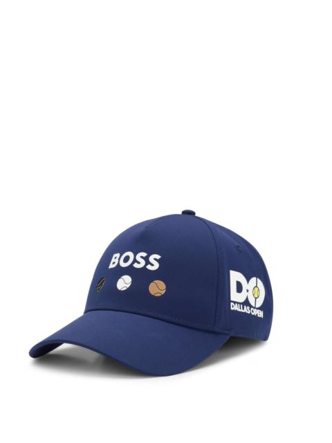 BOSS LOGO-DETAILED CAP IN STRETCH NYLON