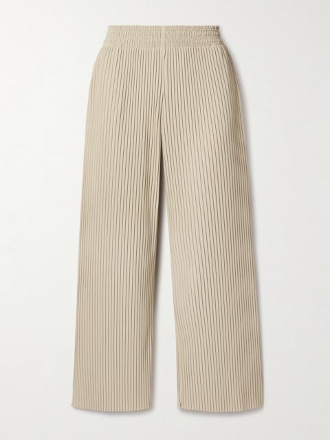 Max Mara Leisure Rolanda Cropped Plissé-crepe Wide-leg Pants
