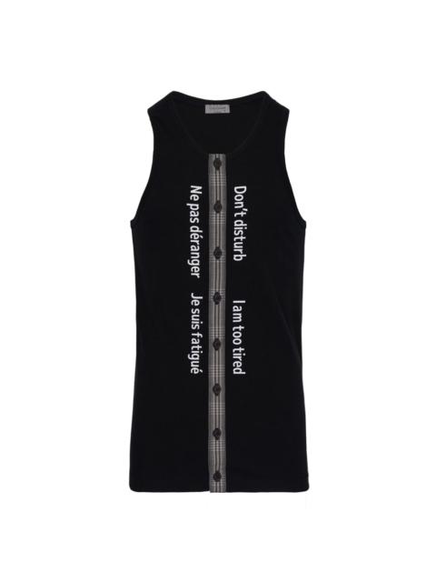 Yohji Yamamoto Front Button Tank