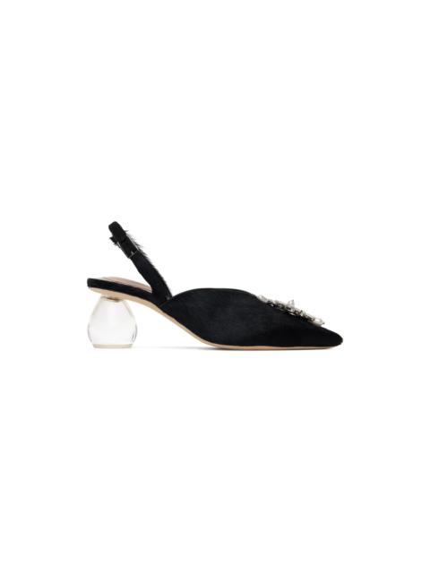 Simone Rocha Black Pointed Slingback Heels