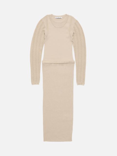 Acne Studios Layered wool dress - Beige
