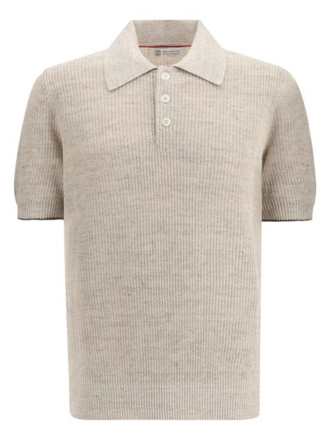 Brunello Cucinelli short-sleeve knitted polo shirt