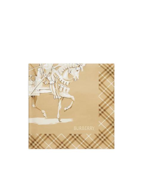 Burberry Archive Knight silk scarf