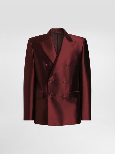 Dolce & Gabbana Sicilia light double-breasted jacket in shantung silk