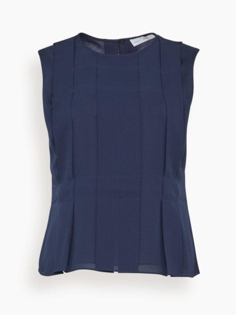 Proenza Schouler Makayla Top in Open Weave Flou Navy
