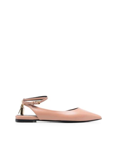 TOM FORD Shiny Kid Slingback ballerina shoes