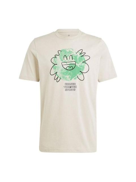 adidas Sportswear Change Through Sports Earth T-Shirt 'Beige Green' IL5407