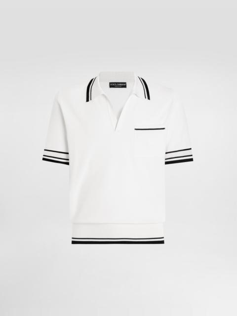 Dolce & Gabbana Silk piqué polo shirt