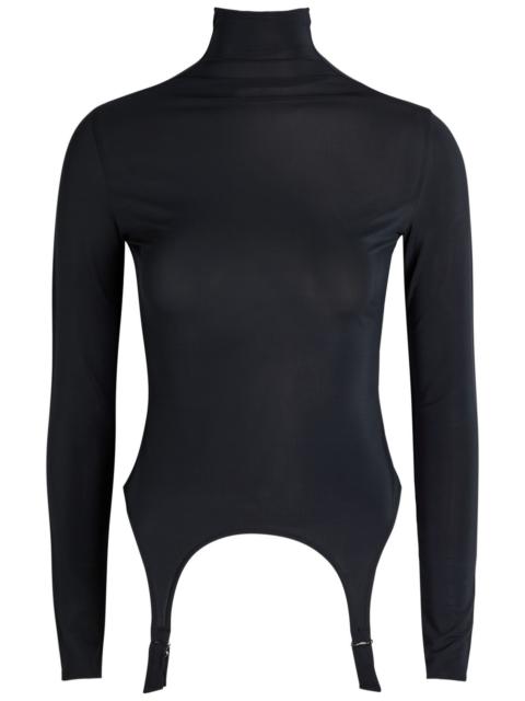 Jean Paul Gaultier Jean Paul Gaultier Garter-embellished Mesh top