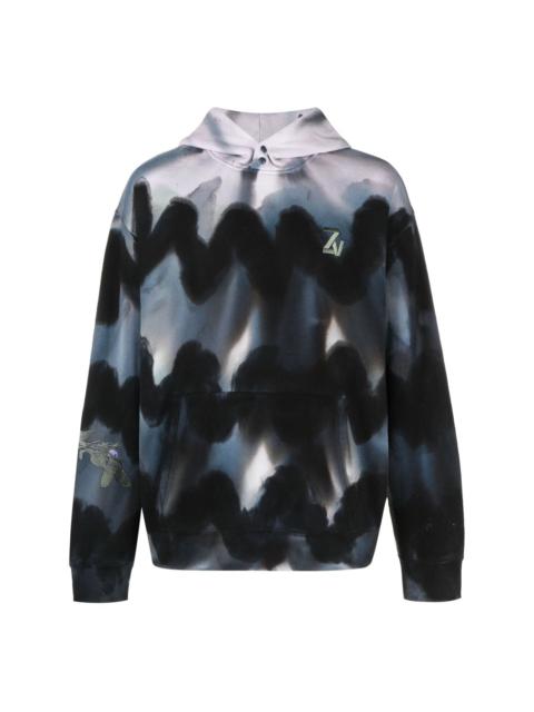 Zadig & Voltaire embroidered jersey-fleece hoodie