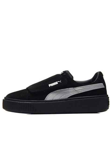 PUMA (WMNS) PUMA Platform Strap Satin Shoes Black 366009-02
