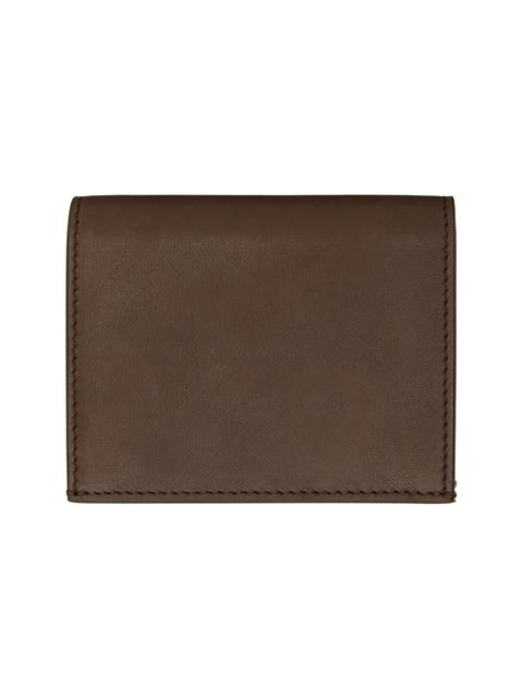 Thom Browne Brown Soft Calf Leather Single Card Holder