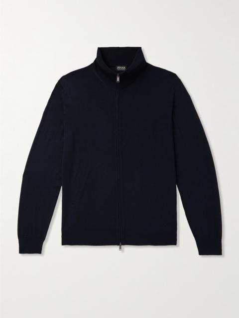 ZEGNA Wool Zip-Up Cardigan
