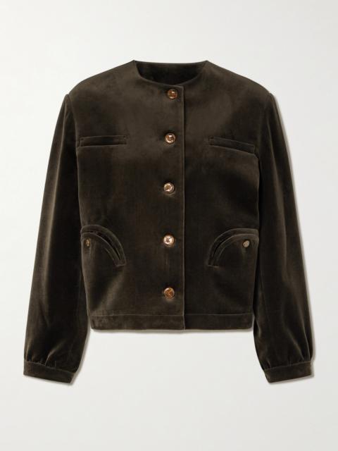 BLAZÉ MILANO Jealousy Gliss Bolero Cotton-velvet Jacket