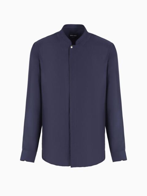 GIORGIO ARMANI Regular-fit shirt in silk twill